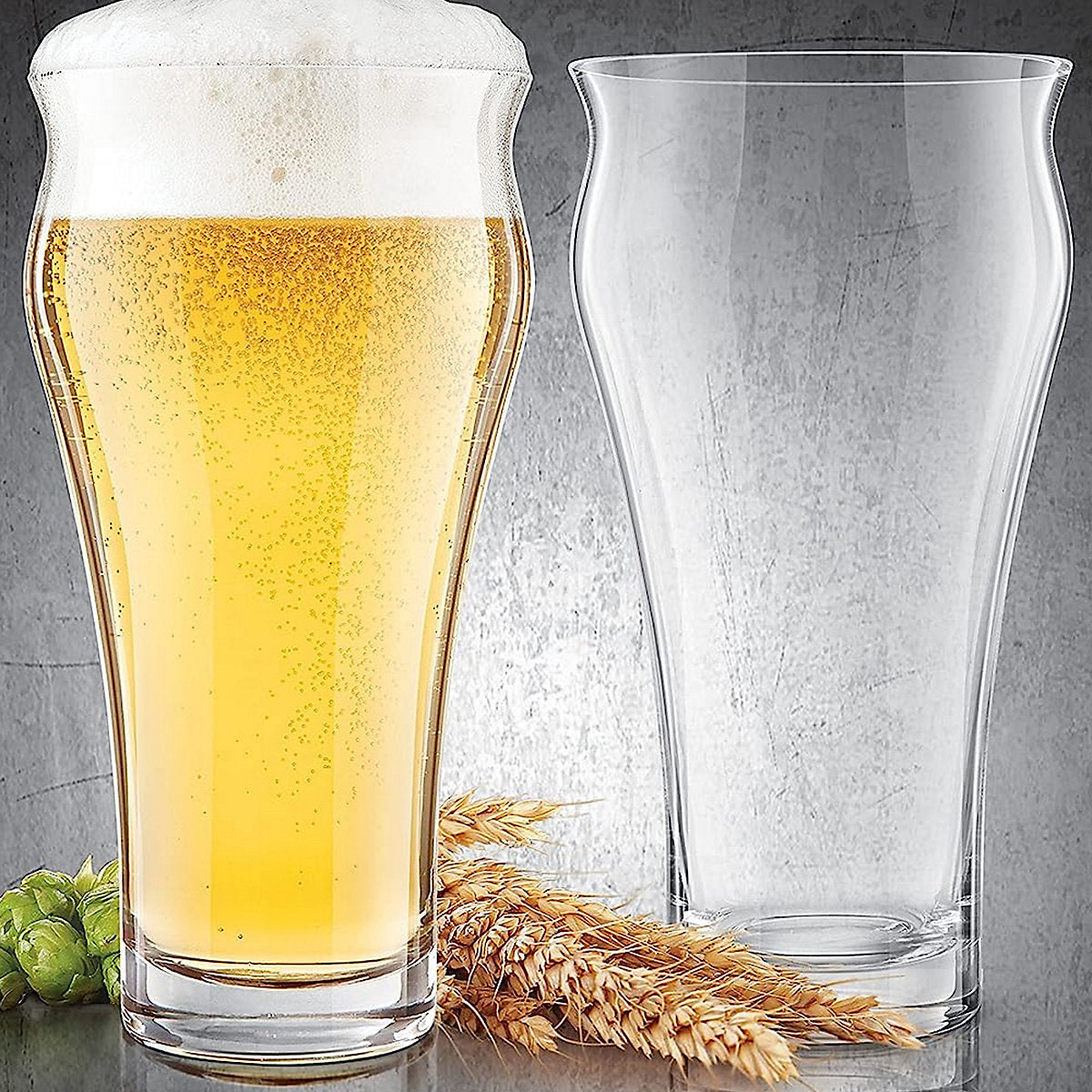 Final Touch Brewhouse Beer Glass, Set of 4, 591ml