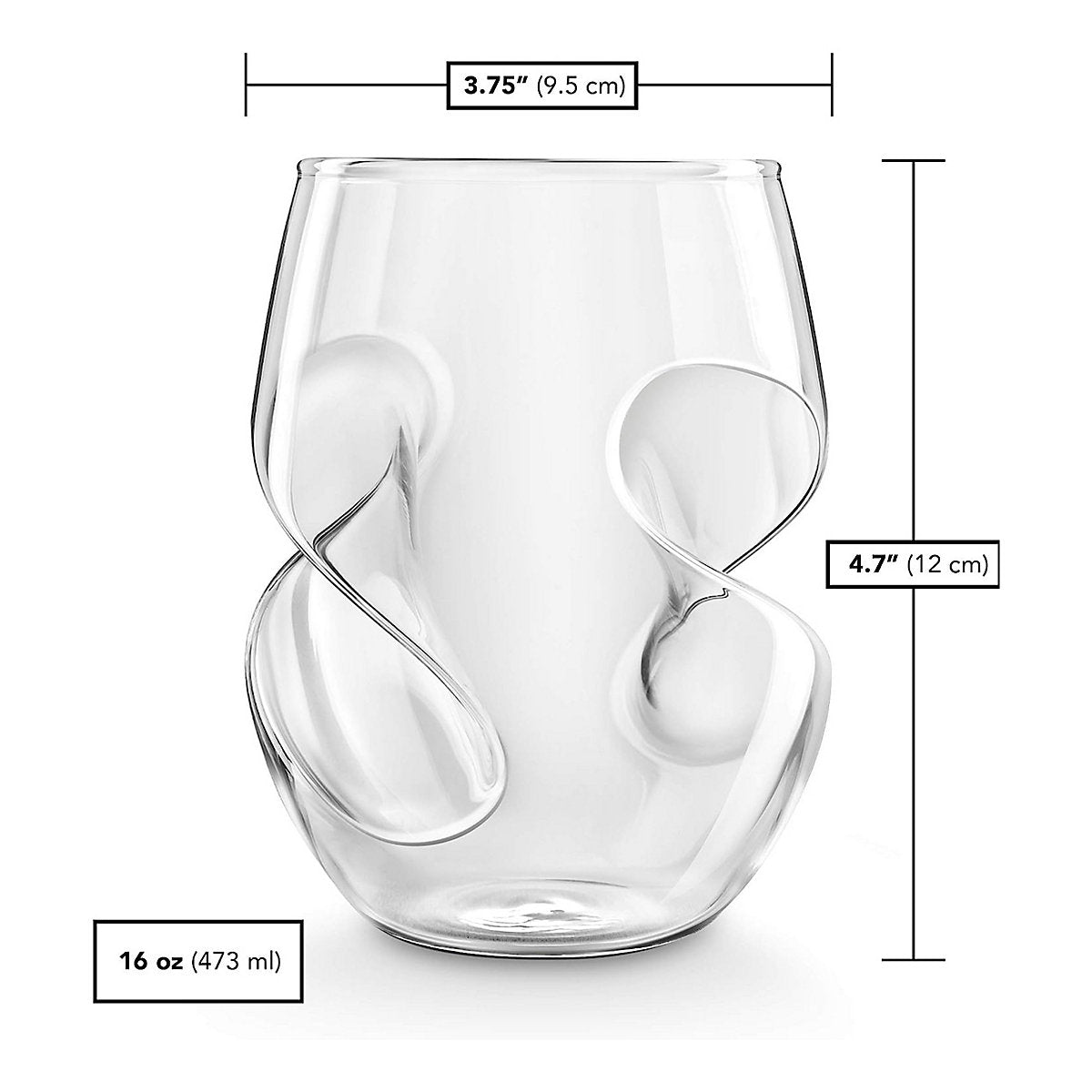 Final Touch Conundrum Red Wine Glasses, Pack of 4, 473ml