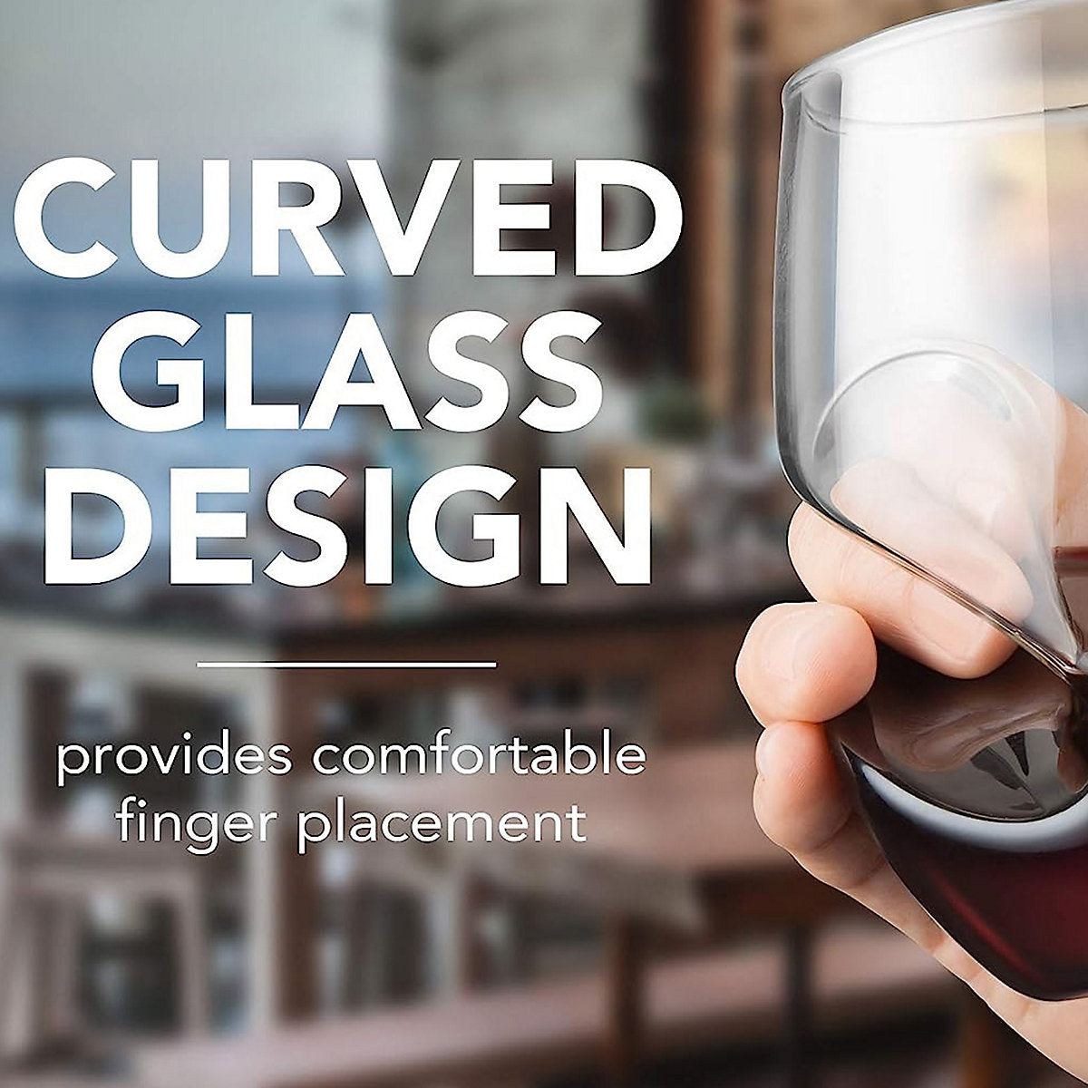 Final Touch Conundrum Red Wine Glasses, Pack of 4, 473ml