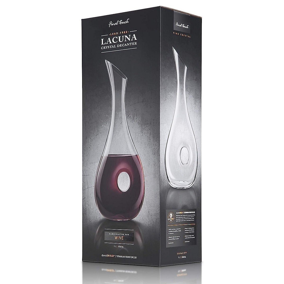 Final Touch Durashield Lacuna Wine Decanter, 1000ml