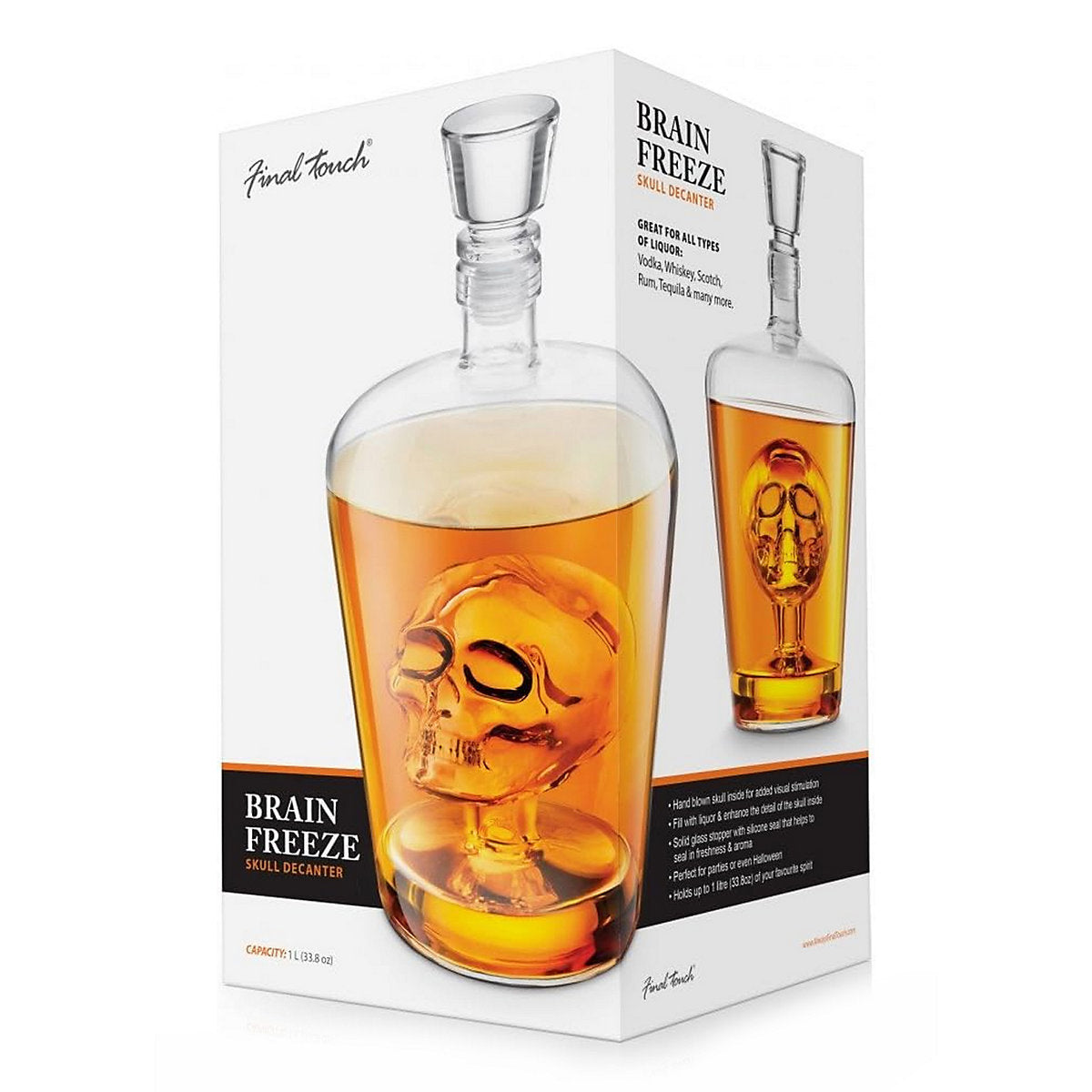 Final Touch Skull Decanter, 1000ml