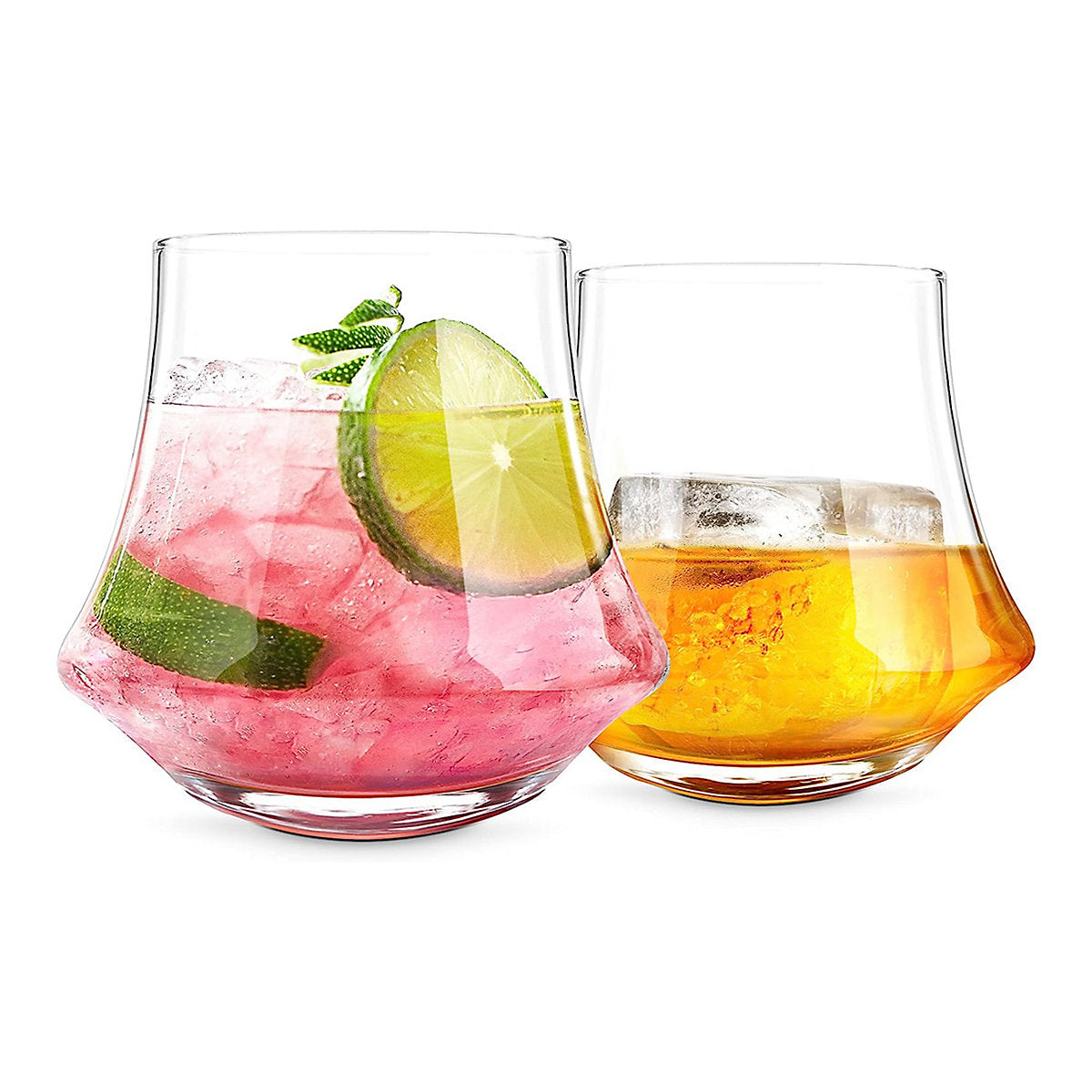 Final Touch Revolve Spirit Glasses, Pack of 2, 400ml