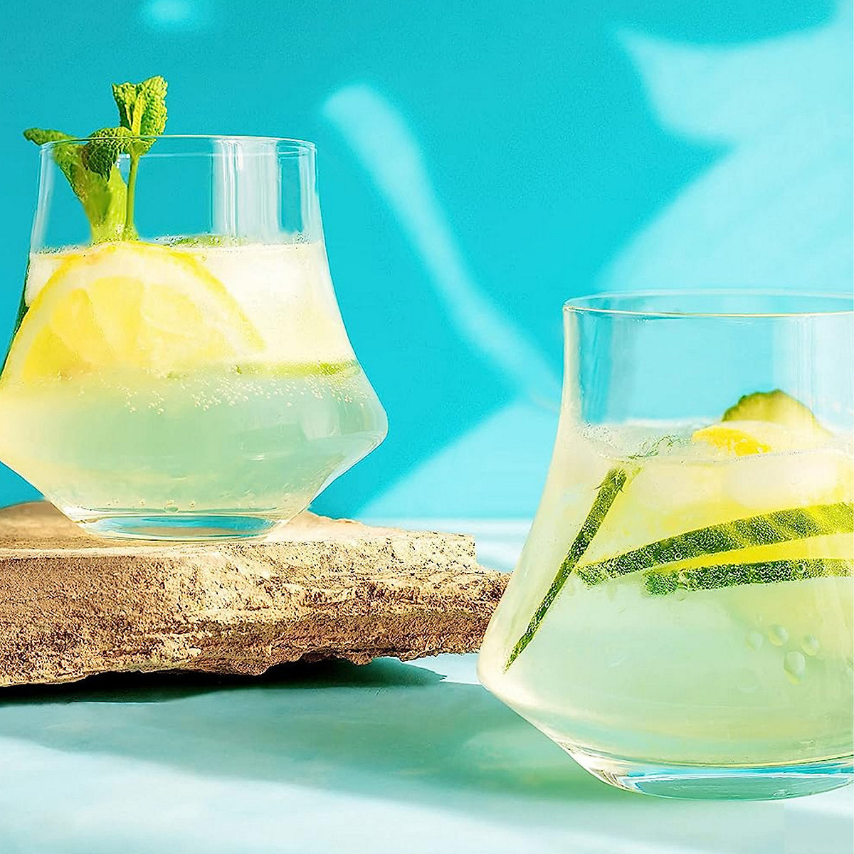 Final Touch Revolve Spirit Glasses, Pack of 2, 400ml