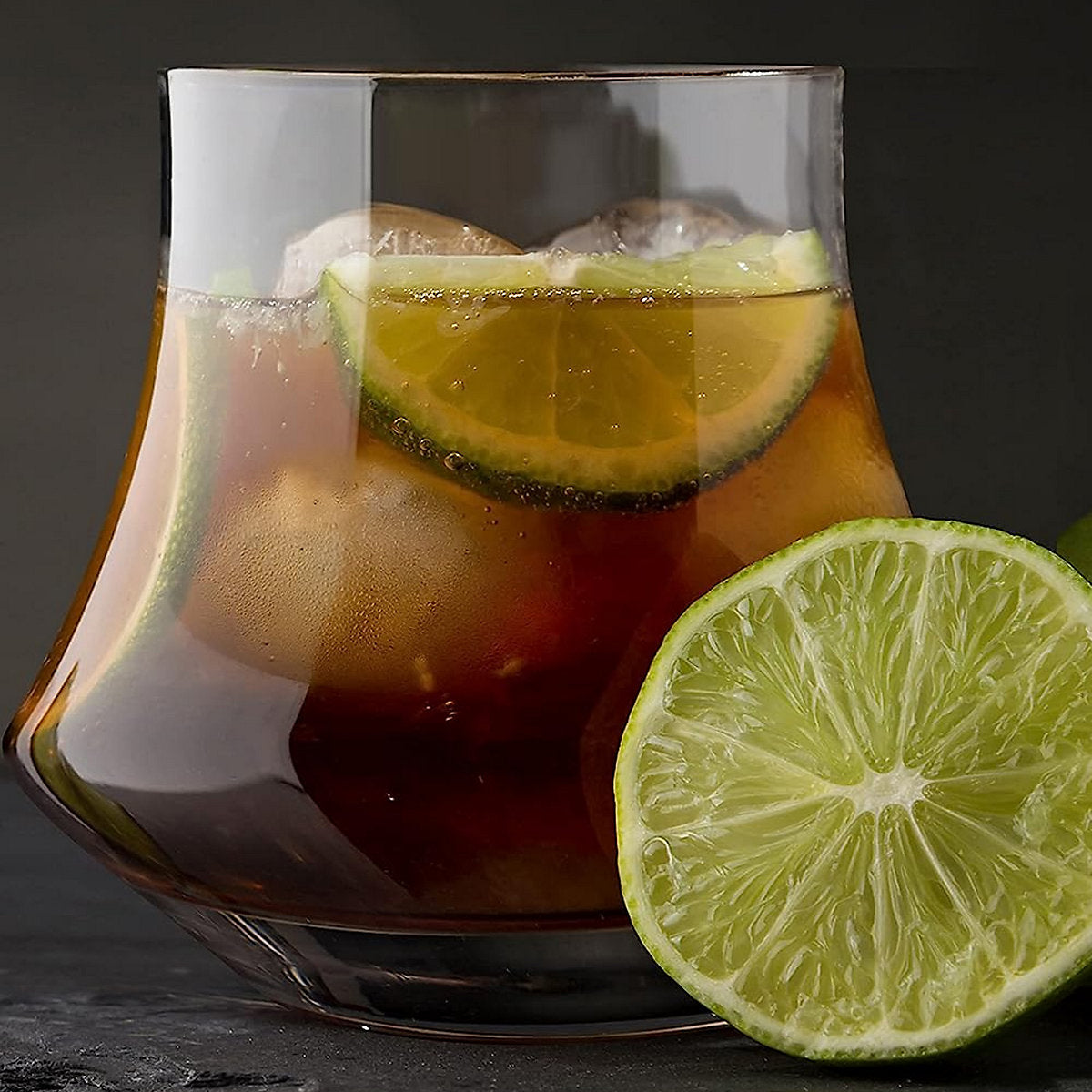 Final Touch Revolve Spirit Glasses, Pack of 2, 400ml