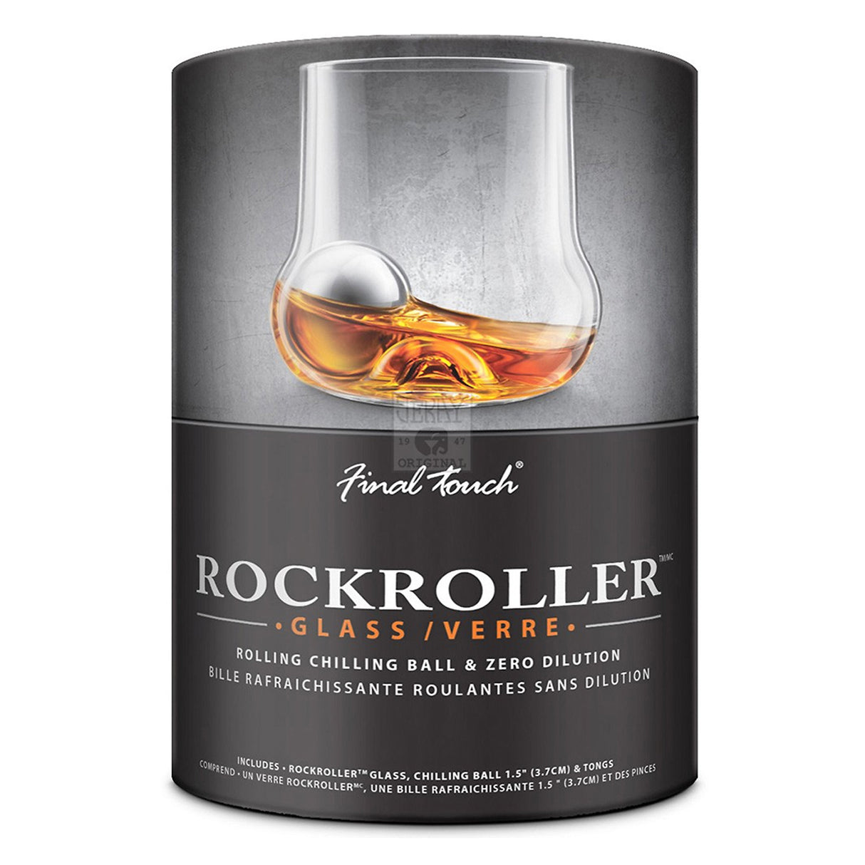 Final Touch Rock Roller Glass, Set of 3, 450ml