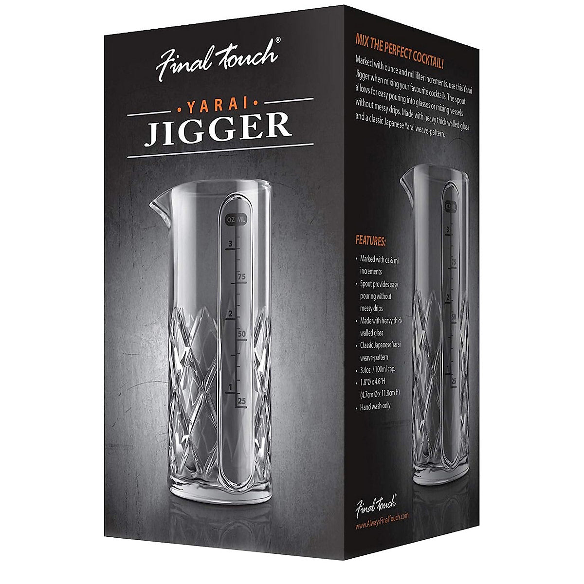 Final Touch Yarai Double Jigger, 100ml