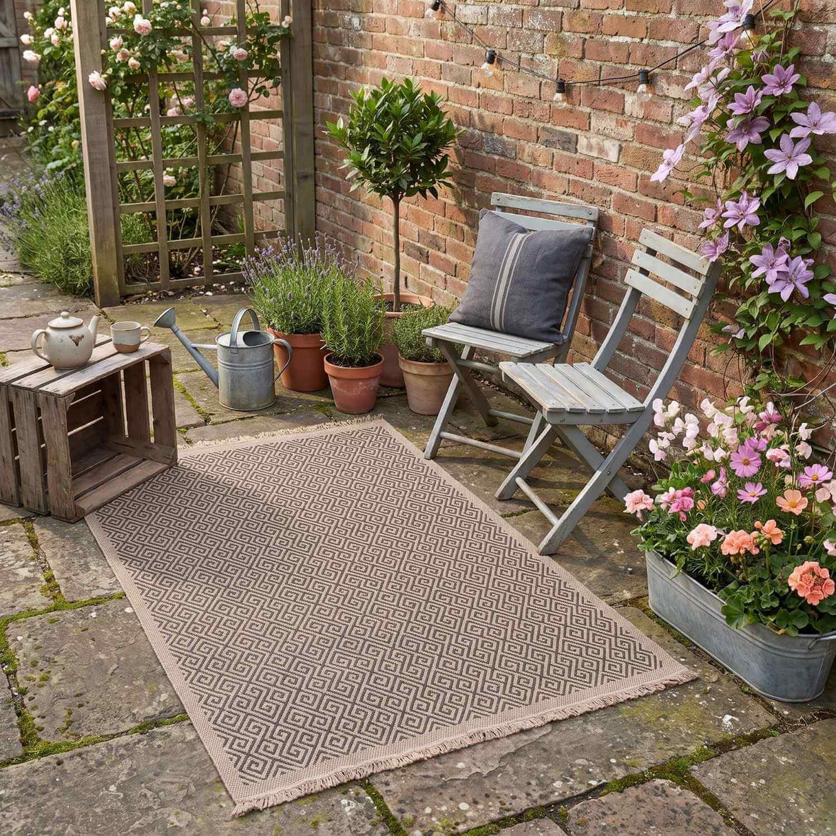 Nature Outdoor Rug Dark Grey by The Rugs