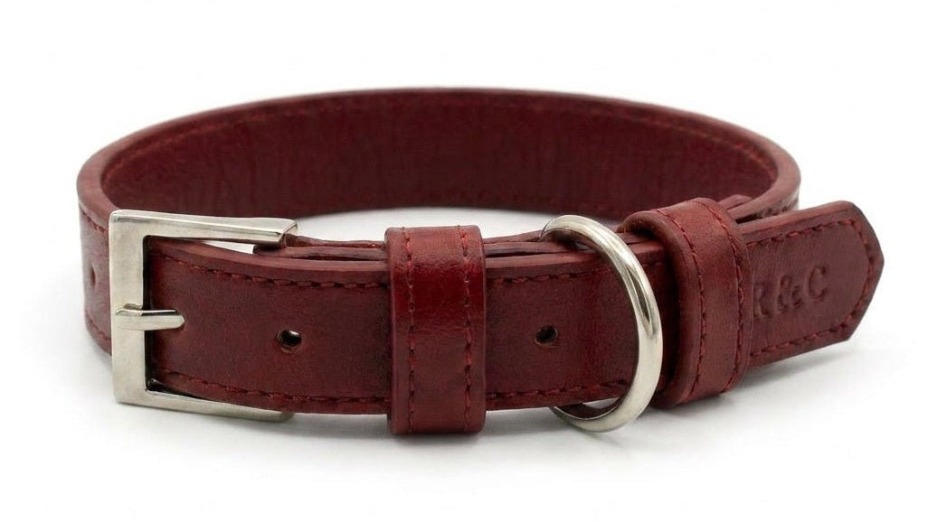 Ralph & Co Oxblood Red Leather Dog Collar