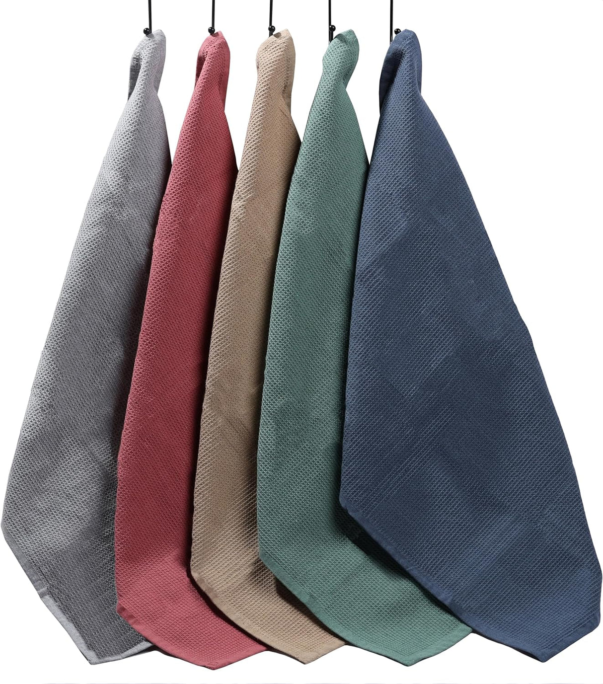 5 Pack Ultra Absorbent Waffle Kitchen Tea Towels by OLIVIA ROCCO