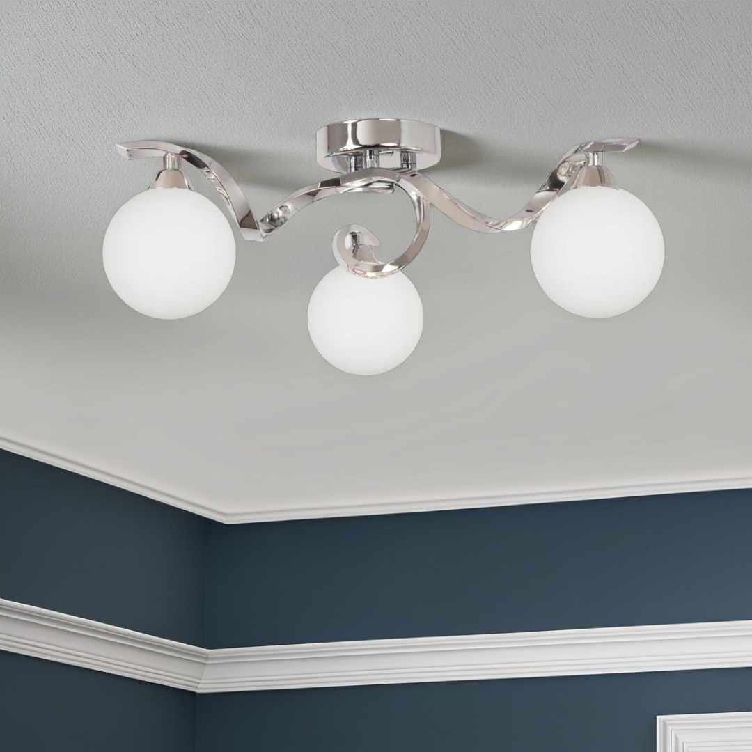 Pagazzi Bombo 3 Light Semi-Flush Ceiling Light
