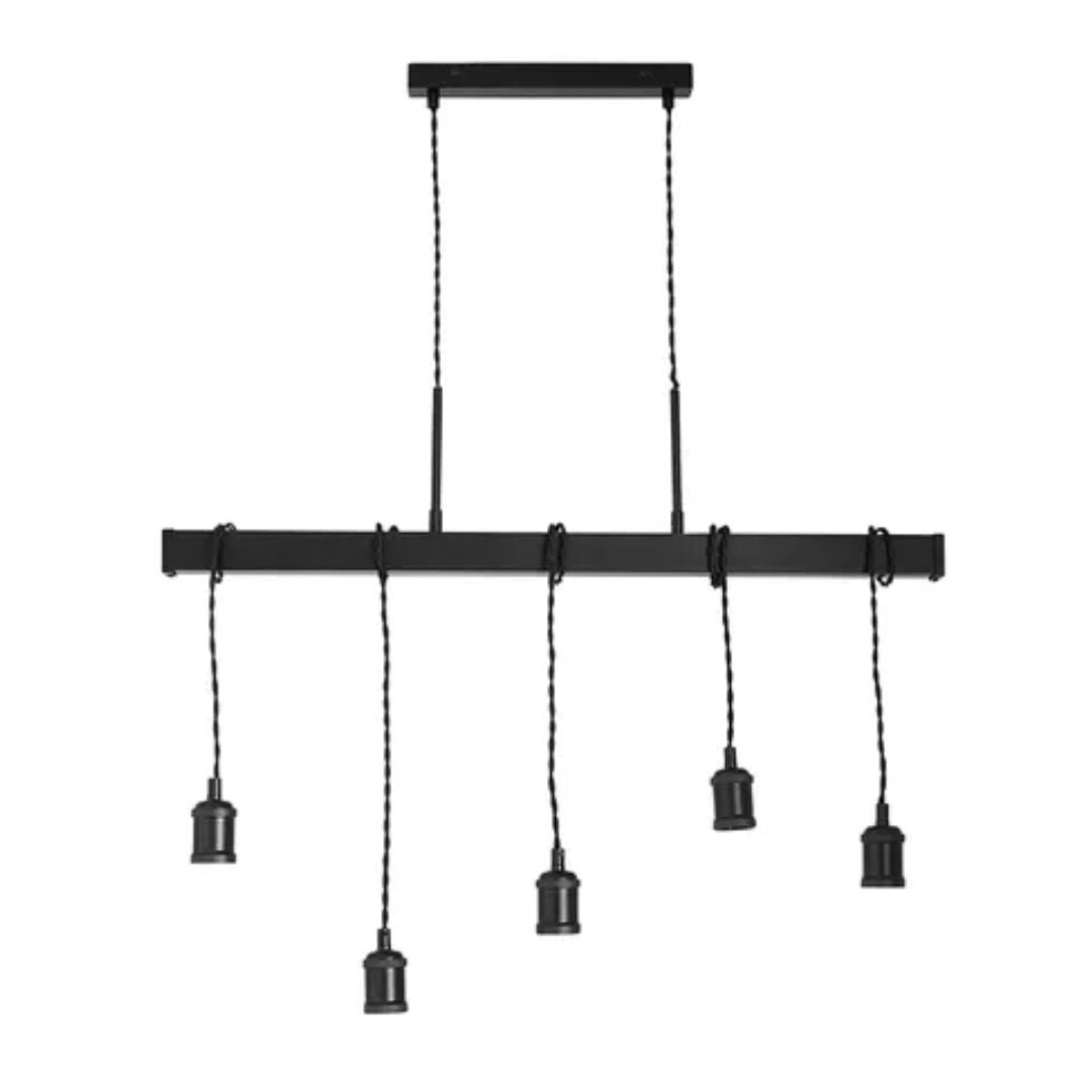 Pagazzi Melrose 5 Light Black Ceiling Pendant Bar