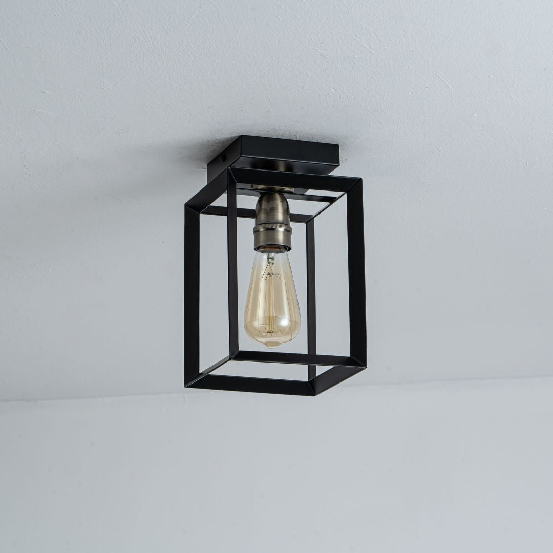 Pagazzi Sully Black Flush Ceiling Light