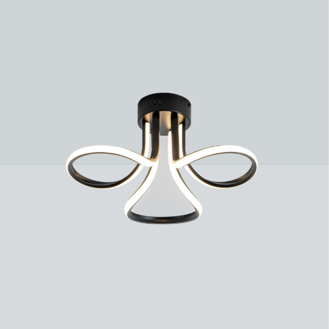 Pagazzi 3 Light Black LED Semi Flush Ceiling Light