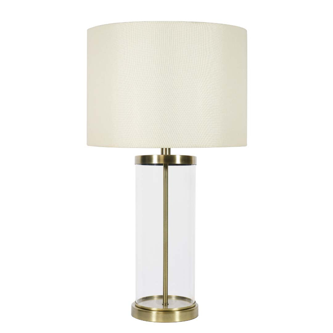 Pagazzi Adelia Antique Brass & Glass Table Lamp
