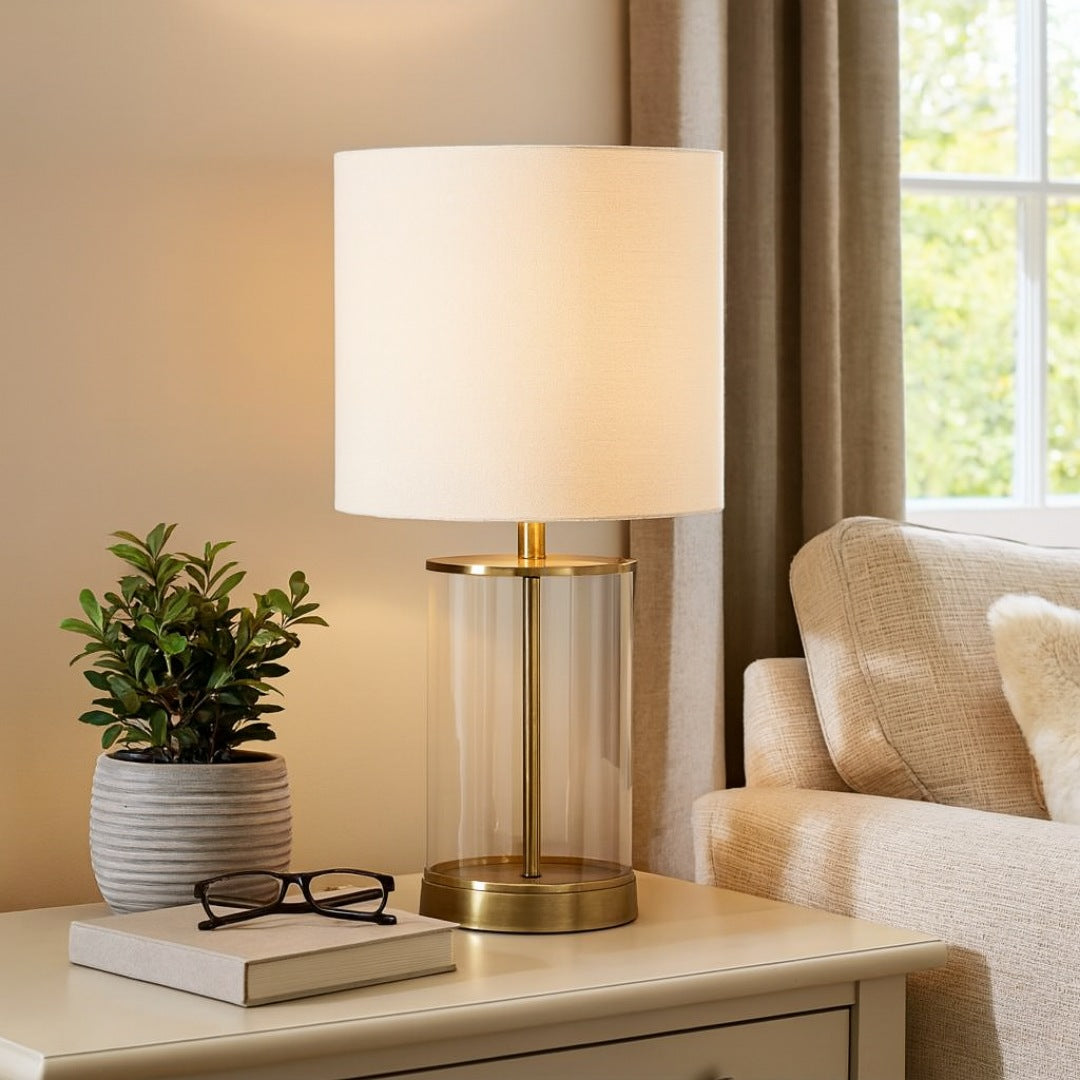 Pagazzi Adelia Antique Brass Small Table Lamp