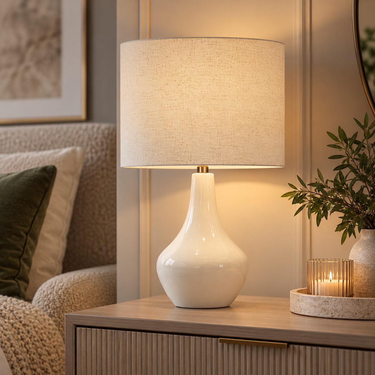 Pagazzi Odette White Table Lamp