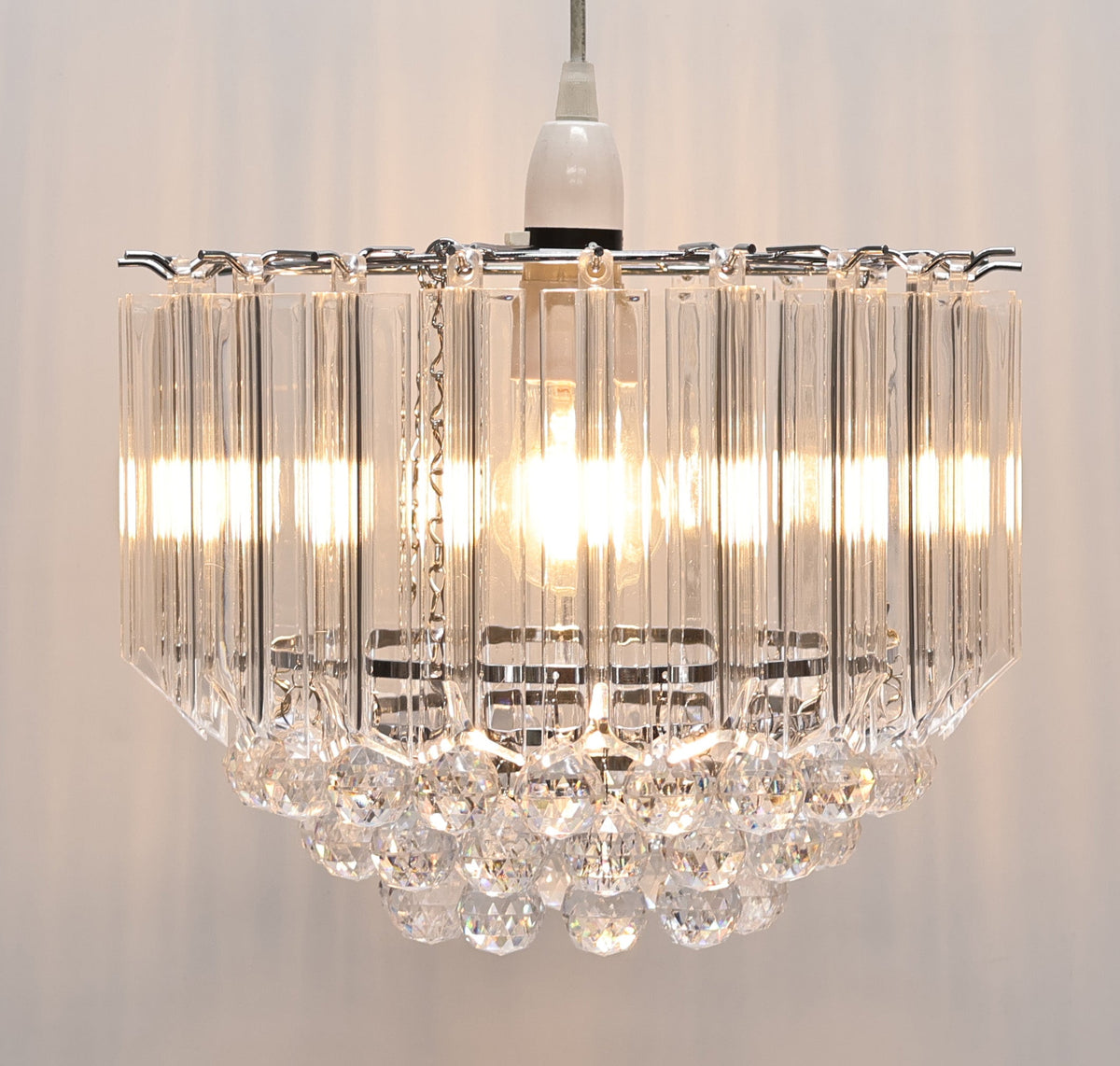Pagazzi Demi Clear & Chrome Easy Fit Pendant