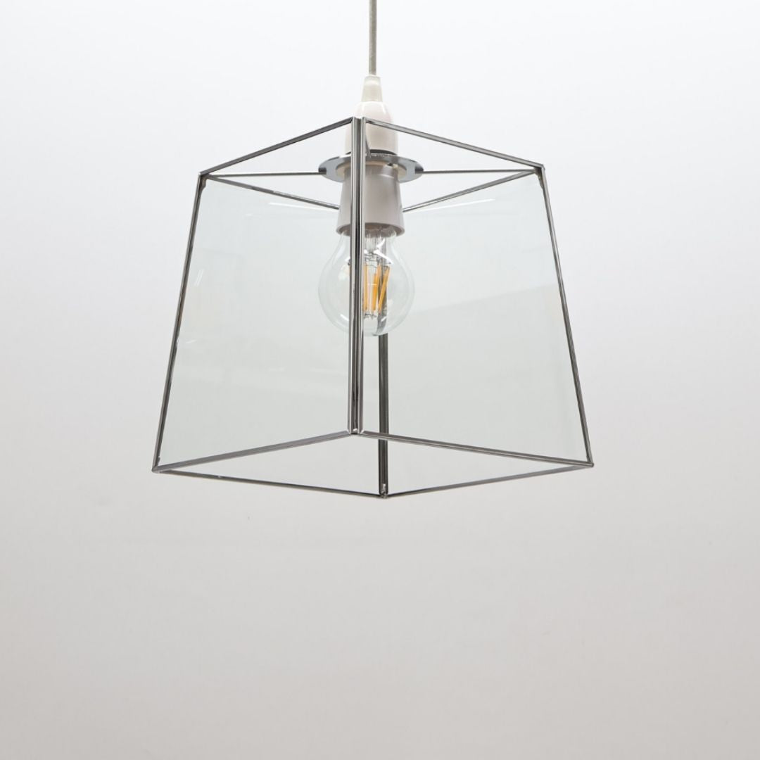 Pagazzi Sable Chrome Glass Easy Fit Pendant Light