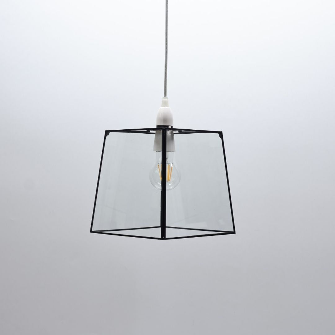 Pagazzi Sable Matte Black Glass Easy Fit Pendant Light