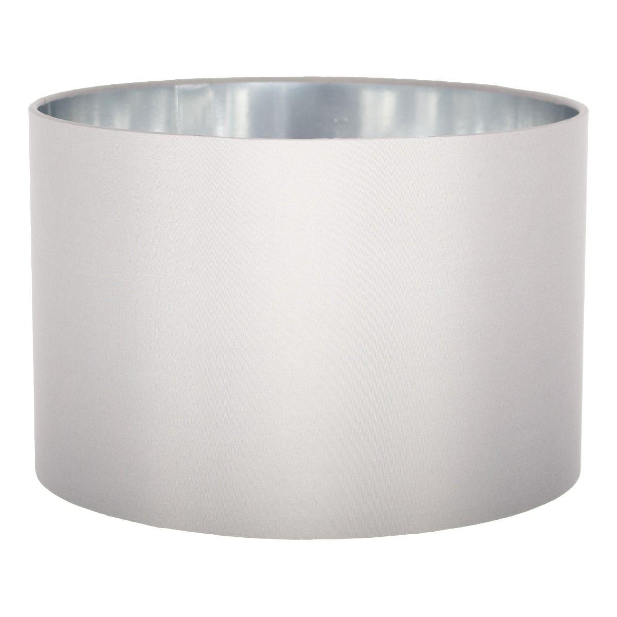 Pagazzi Metallic Grey Silk Drum Shade - 40cm