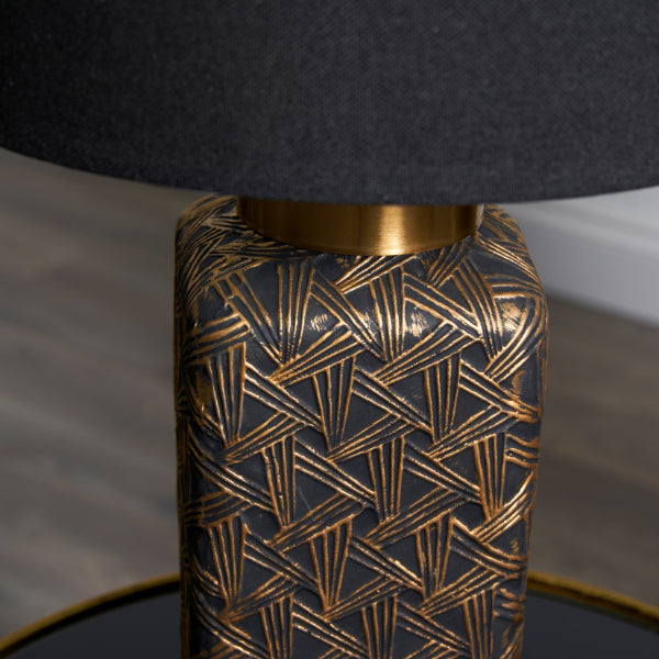 Pagazzi Denisa Black & Gold Ceramic Table Lamp
