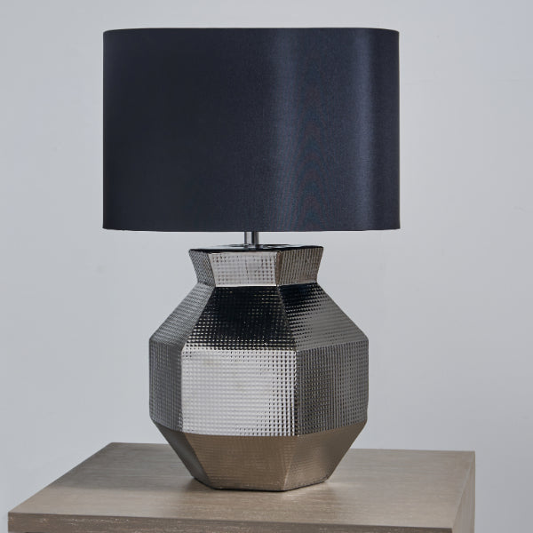 Pagazzi Alada Black & Silver Ceramic Table Lamp