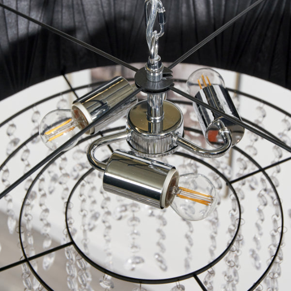Pagazzi Talula Black Crystal Ceiling Pendant