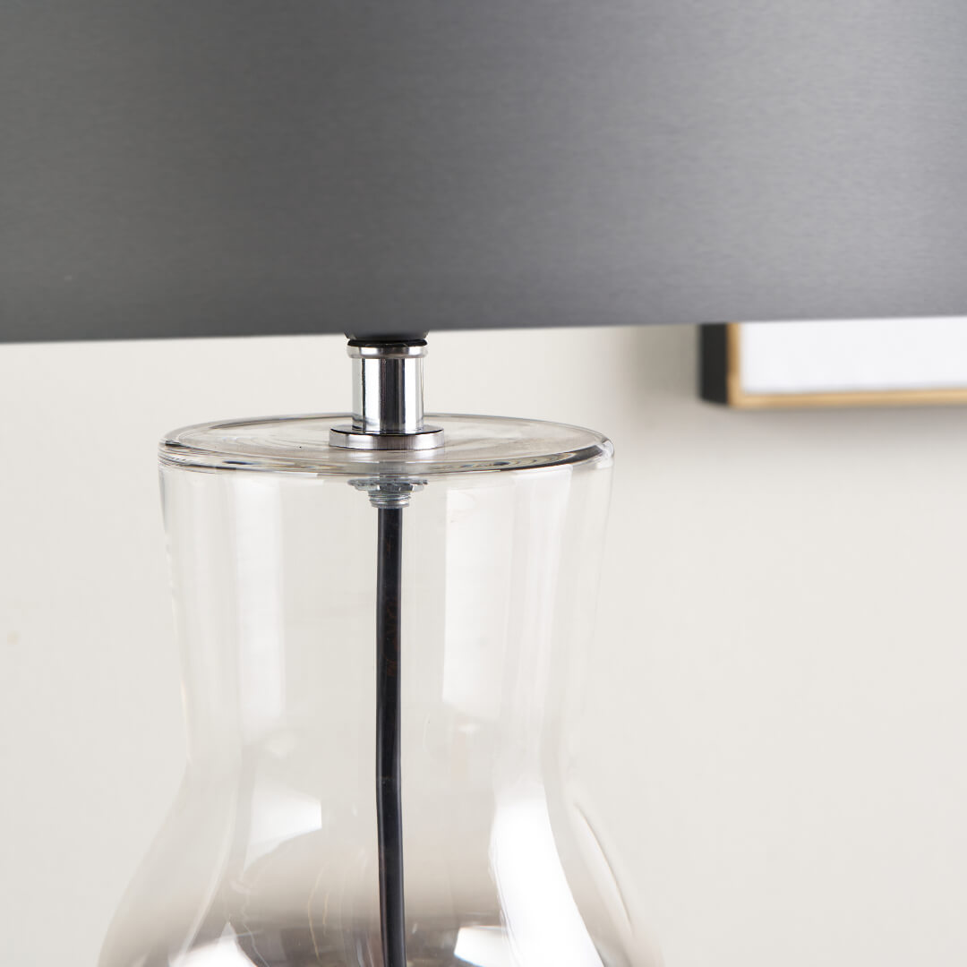 Pagazzi Zkylar Zaynab Silver Glass Table Lamp