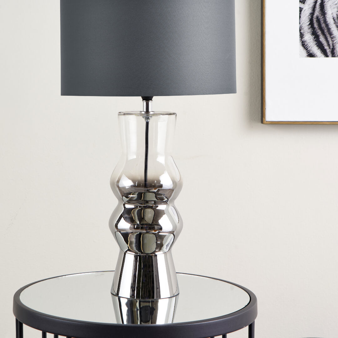 Pagazzi Zkylar Zaynab Silver Glass Table Lamp