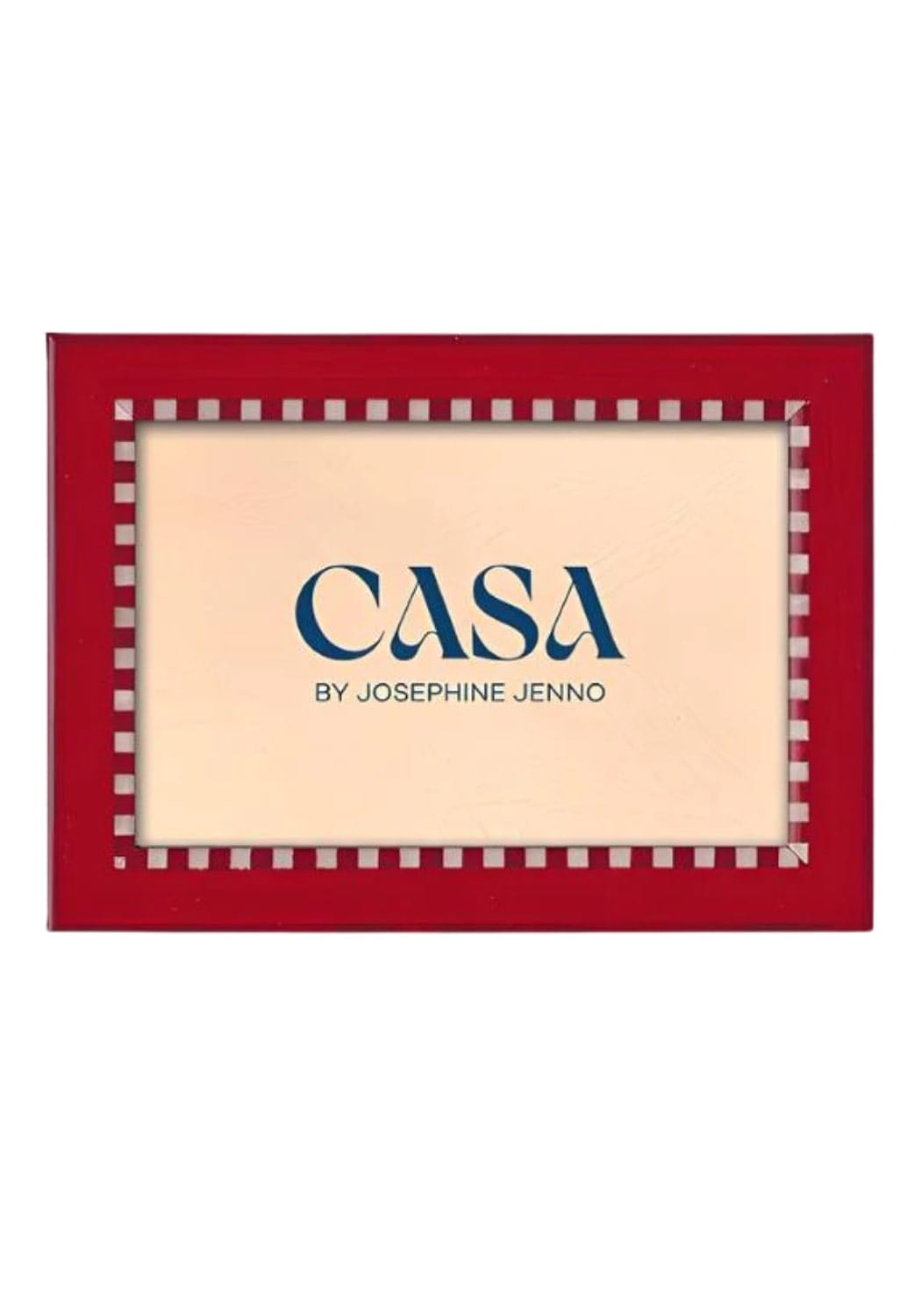 Red & White Striped Marquetry Frame 7.8x9.8 Wall & Desk | Casa by Josephine Jenno