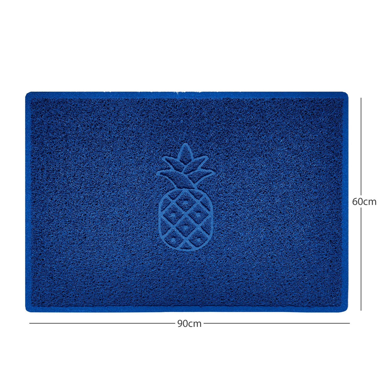 Nicoman Embossed Pineapple Grey Spaghetti Door Mat