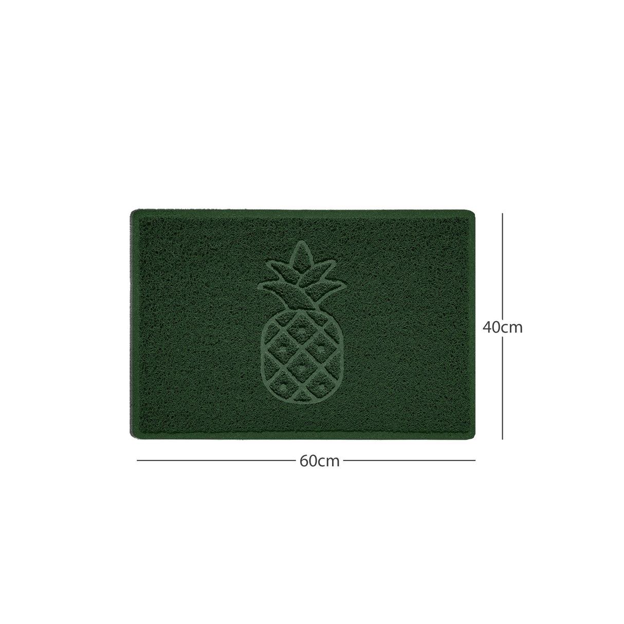 Nicoman Embossed Pineapple Grey Spaghetti Door Mat
