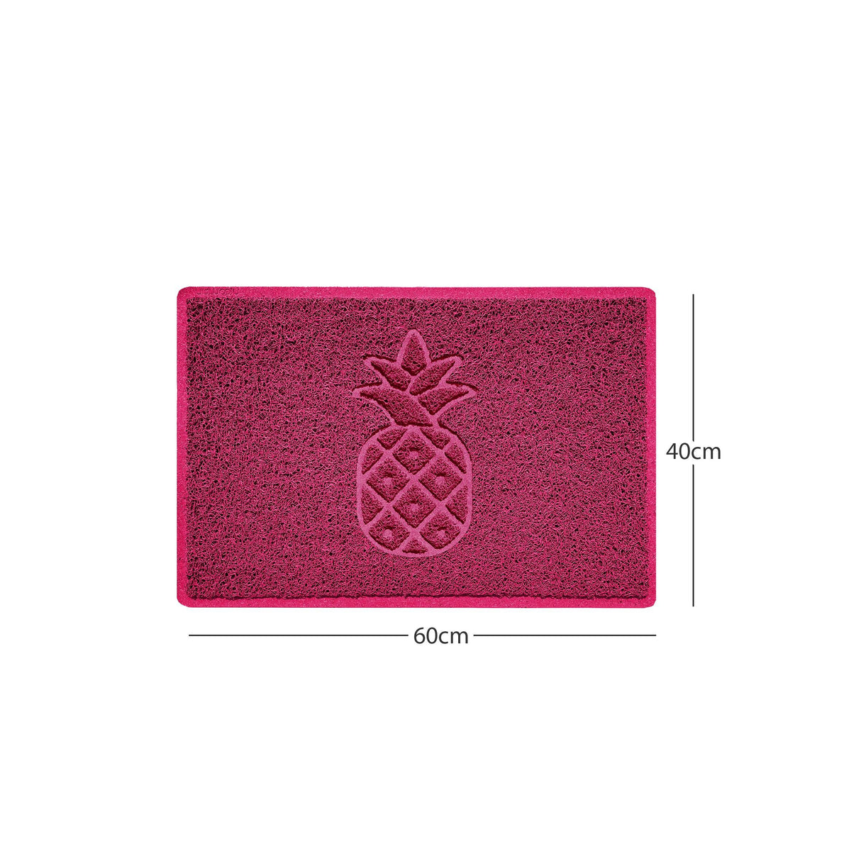 Nicoman Embossed Pineapple Grey Spaghetti Door Mat