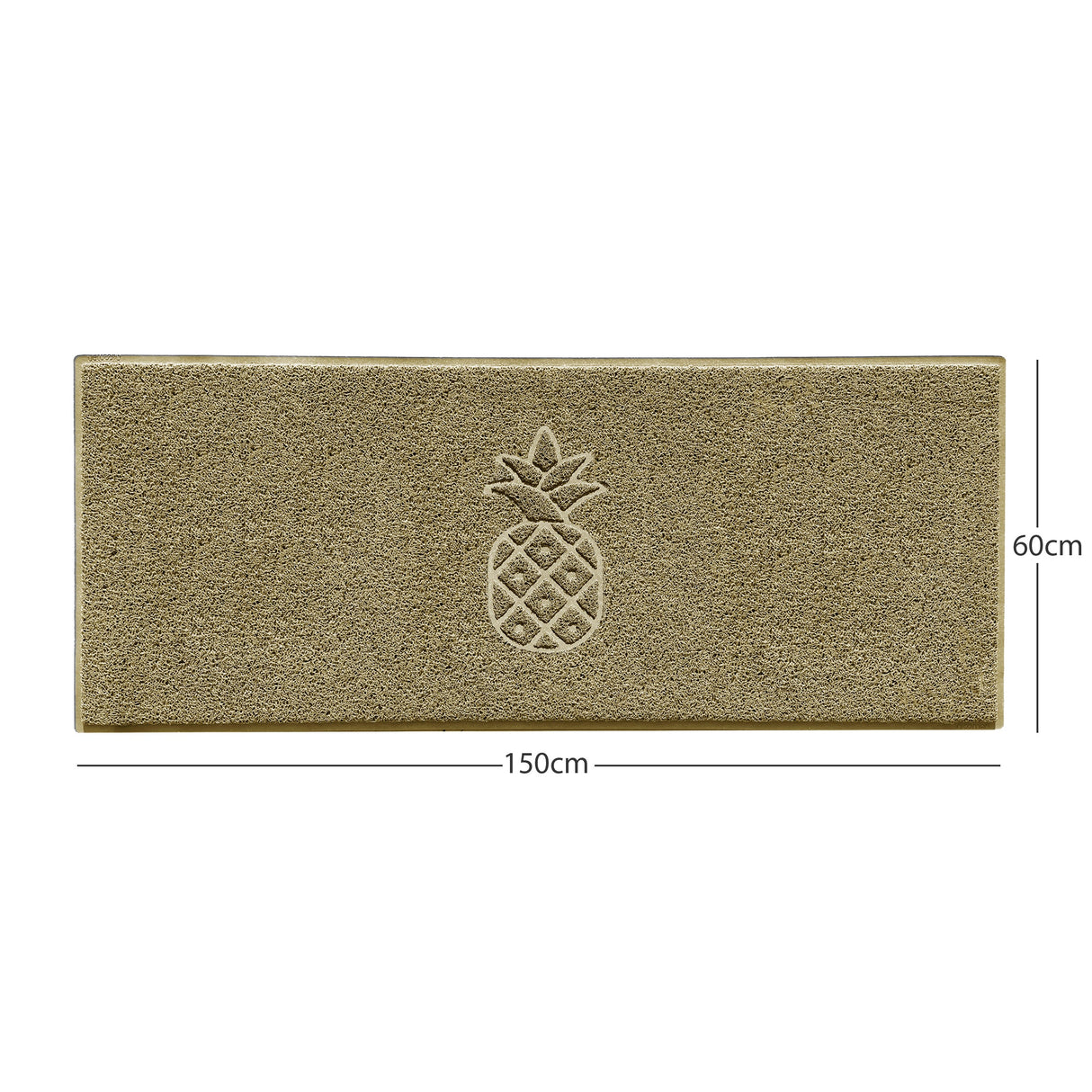 Nicoman Embossed Pineapple Grey Spaghetti Door Mat