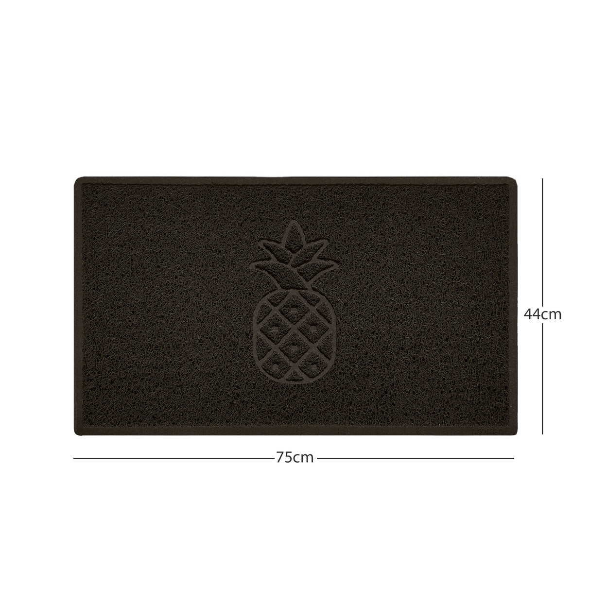 Nicoman Embossed Pineapple Grey Spaghetti Door Mat
