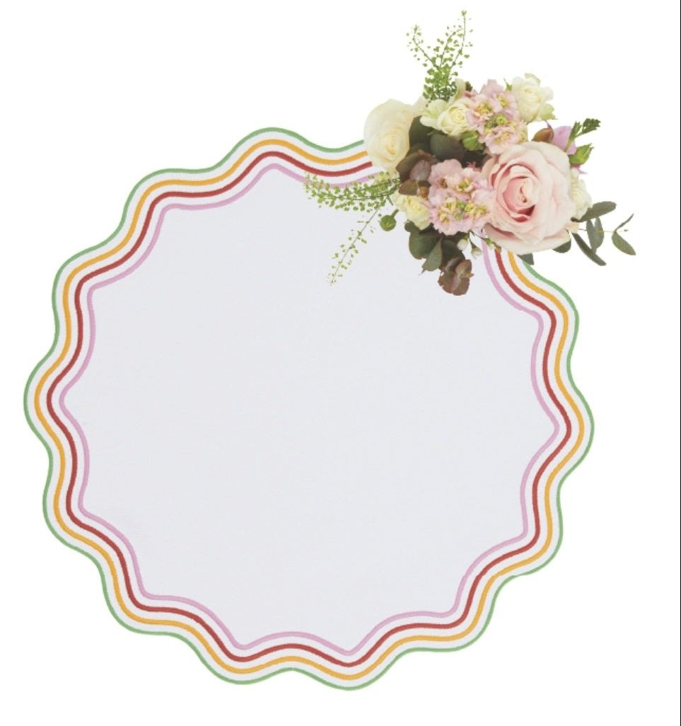 Casa by Josephine Jenno Alice Multi-Coloured Trim Placemats - Set of 4