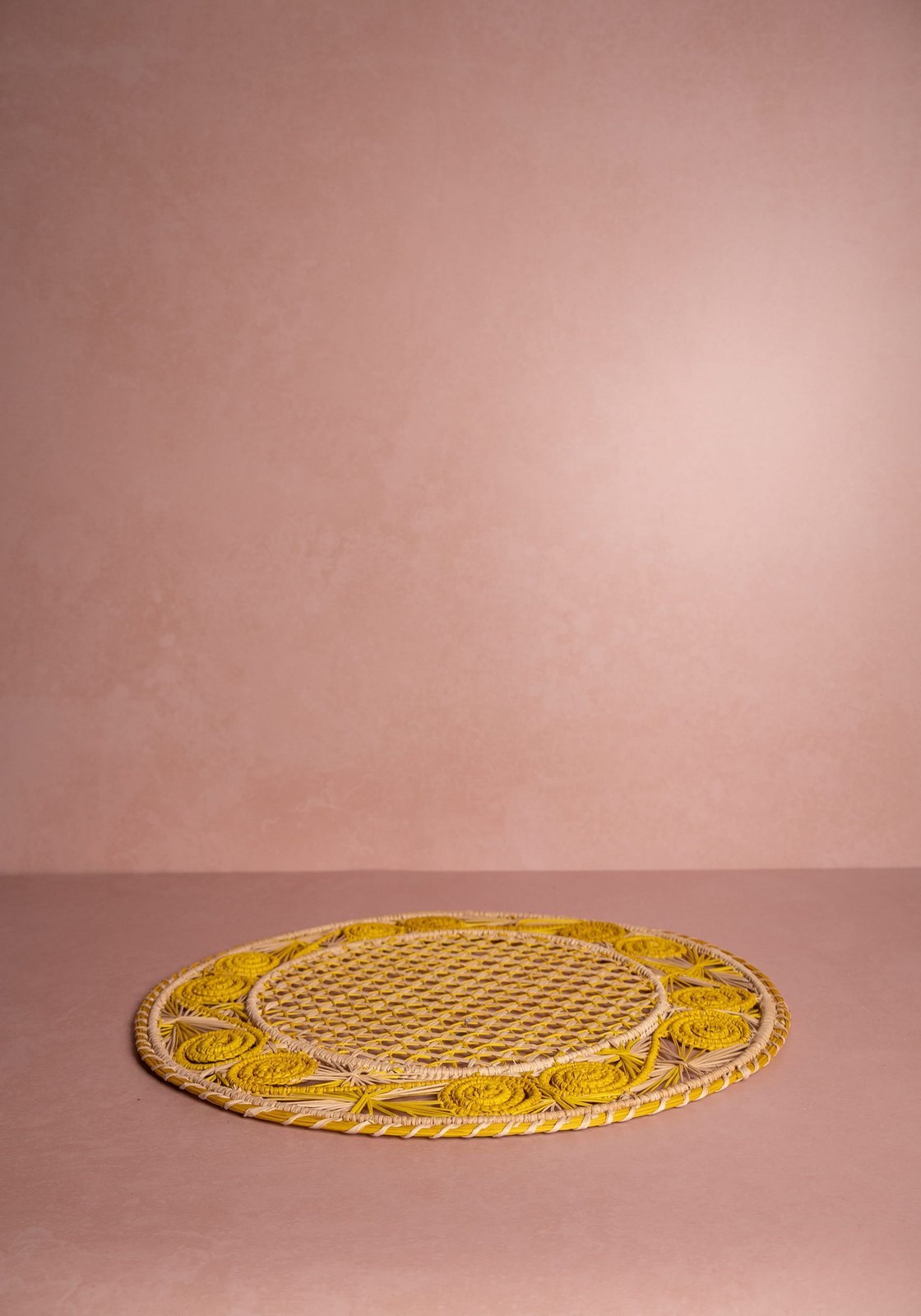Casa by Josephine Jenno Atlantico Iraca Woven Placemat - Yellow
