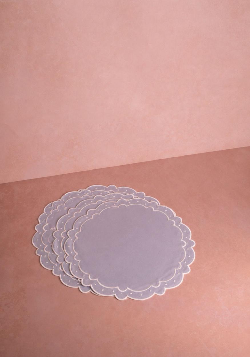 Casa by Josephine Jenno Aurora Set of 4 Placemats - Light Blue