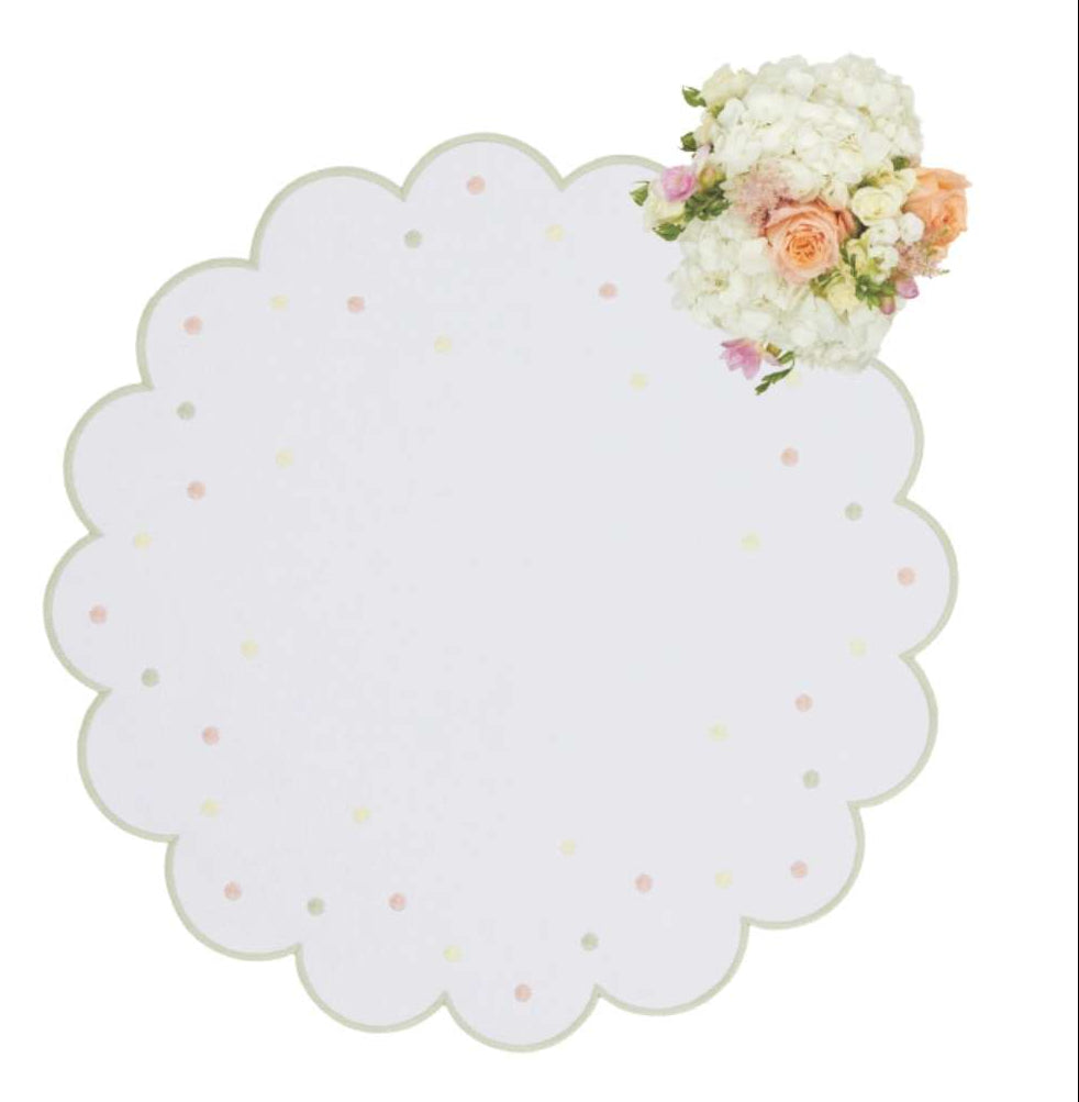 Casa by Josephine Jenno Scalloped Garden Round Placemats - Set of 4