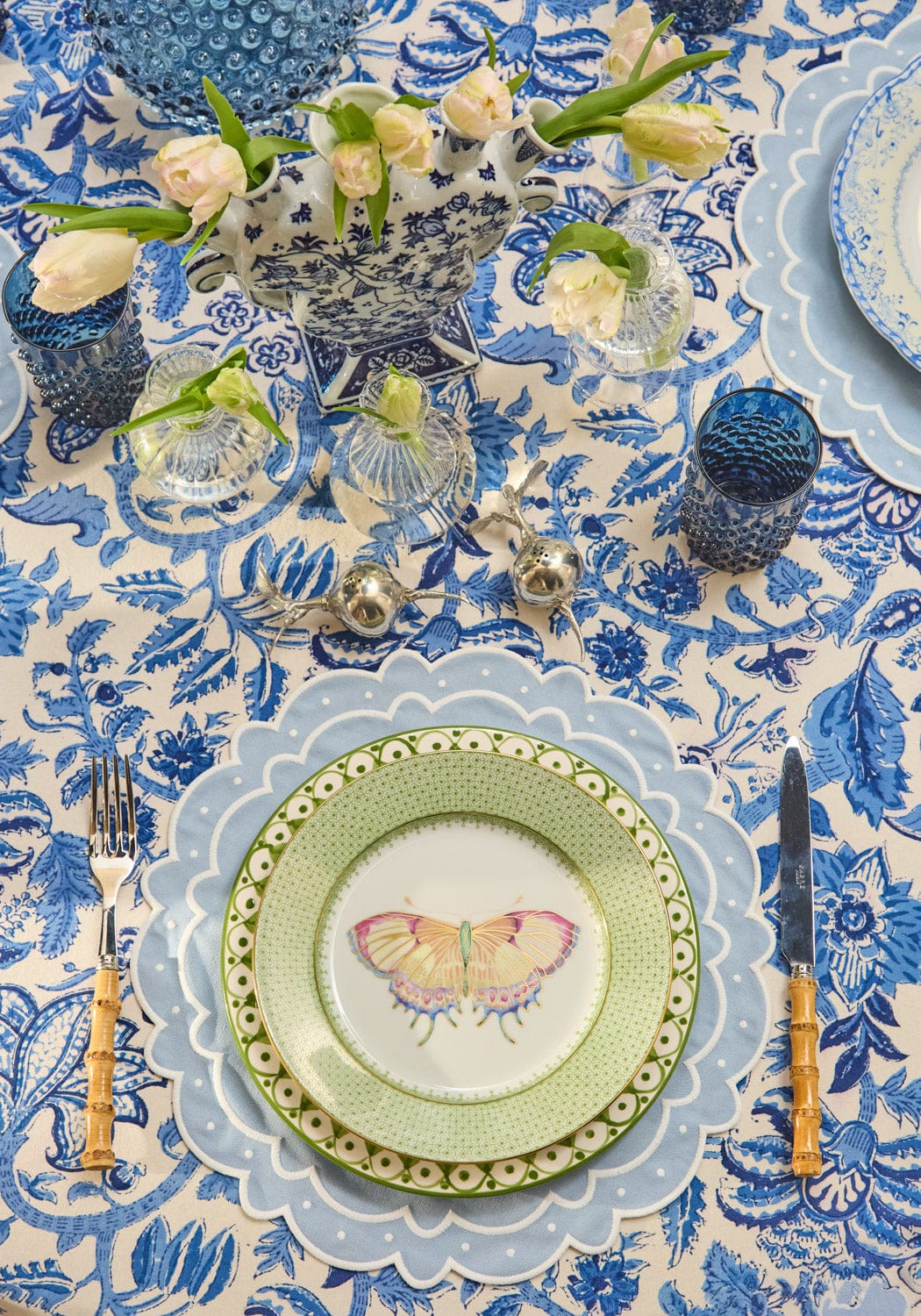 Casa by Josephine Jenno Aurora Set of 4 Placemats - Light Blue