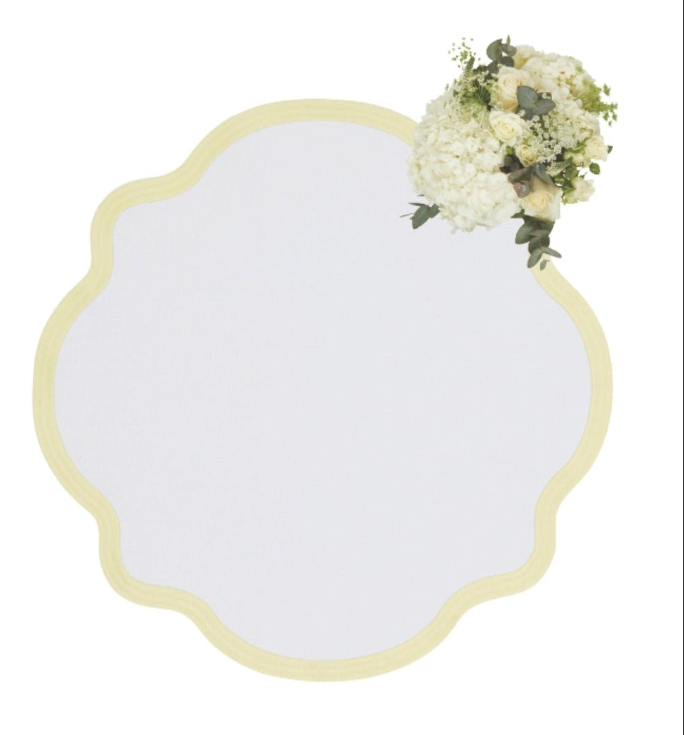 Casa by Josephine Jenno Yellow Trim Placemats - Set of 4