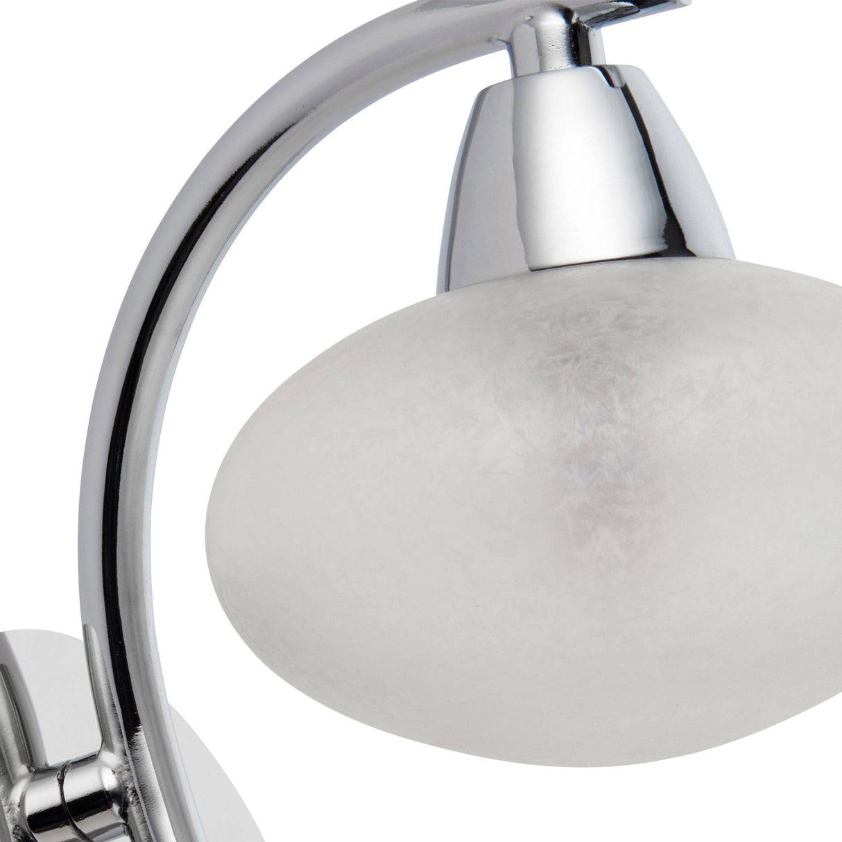 Pagazzi Sion 1 Light Polished Chrome Indoor Wall Light Frosted Glass