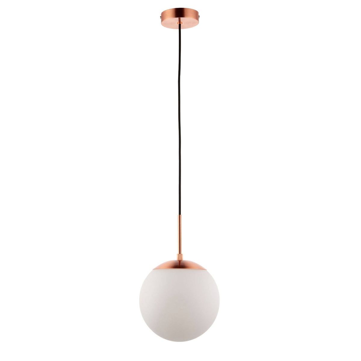 Pagazzi Gerda 1 Light Copper Ceiling Light Pendant Opal Glass