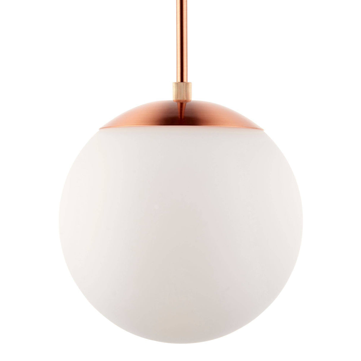 Pagazzi Gerda 1 Light Copper Ceiling Light Pendant Opal Glass