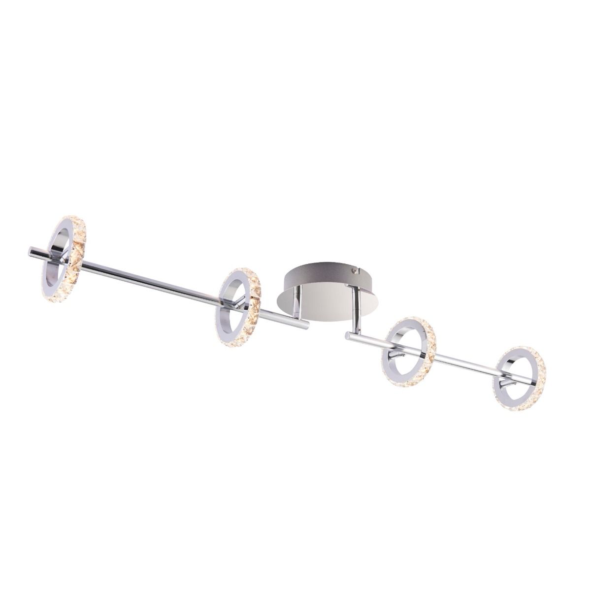 Pagazzi Alexa 4-Spot Polished Chrome Crystal LED Ceiling Bar