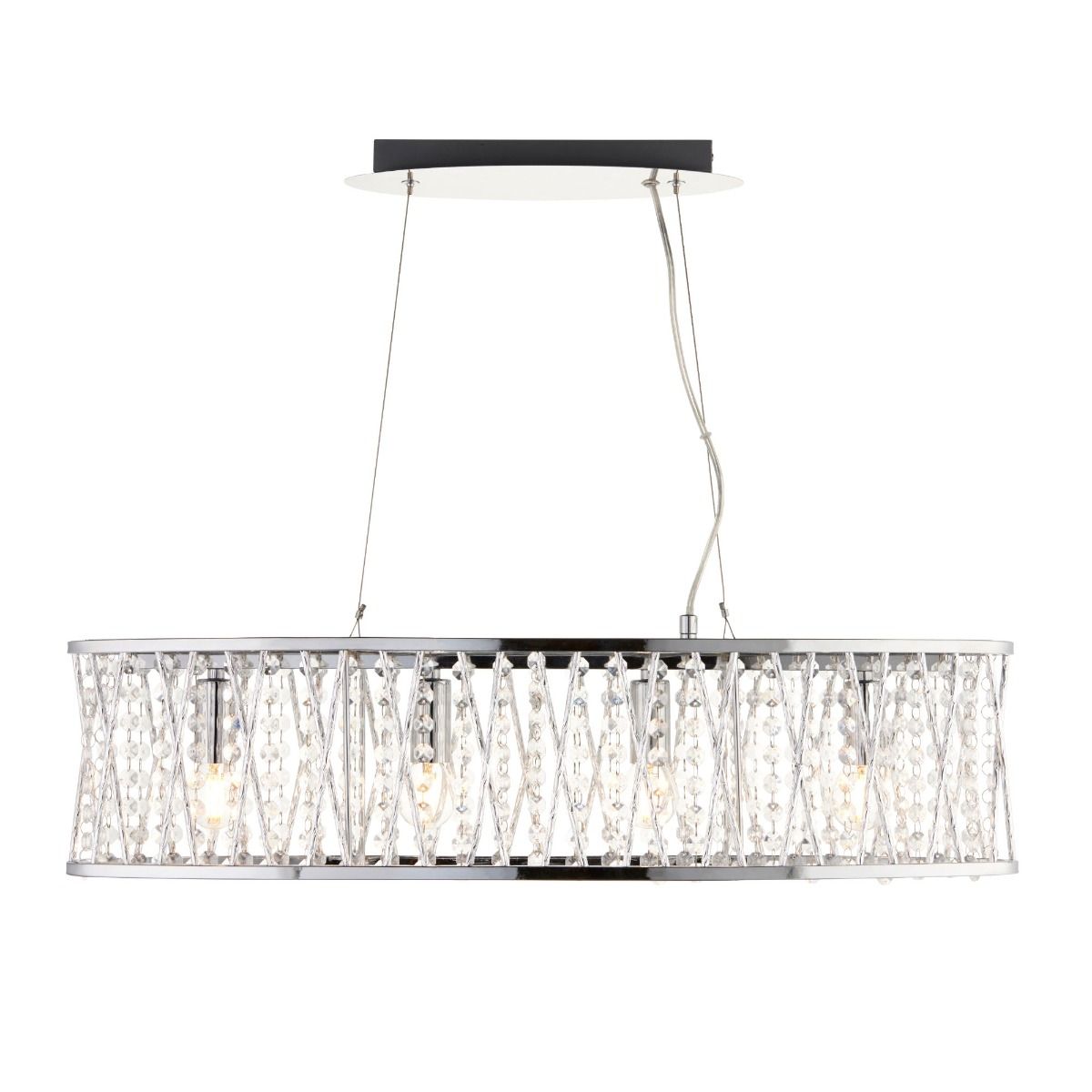 Pagazzi Marissa 4-Light Chrome Linear Ceiling Pendant