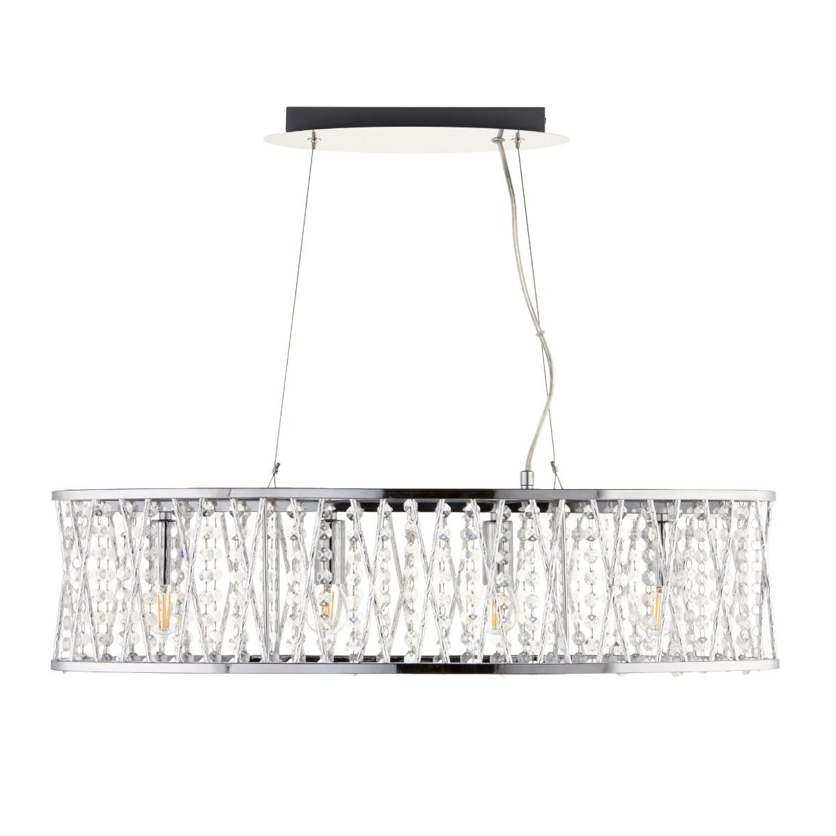 Pagazzi Marissa 4-Light Chrome Linear Ceiling Pendant