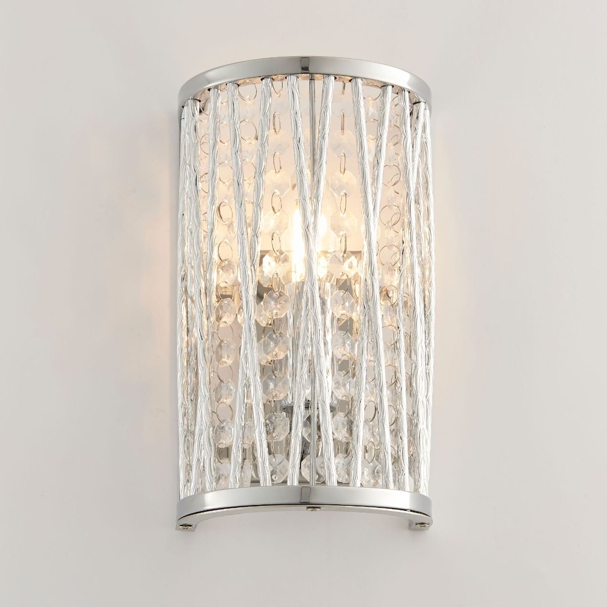 Pagazzi Marissa Chrome Crystal Wall Light