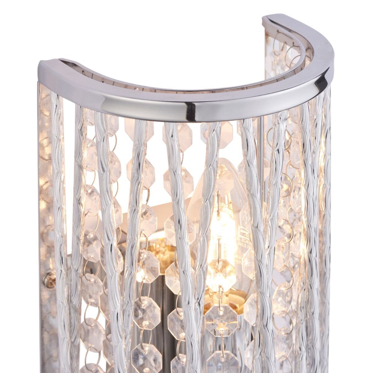 Pagazzi Marissa Chrome Crystal Wall Light