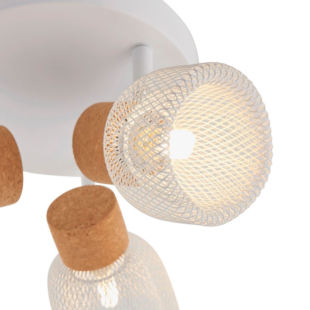 Pagazzi Modi 3 Light White Spot Plate Ceiling Light